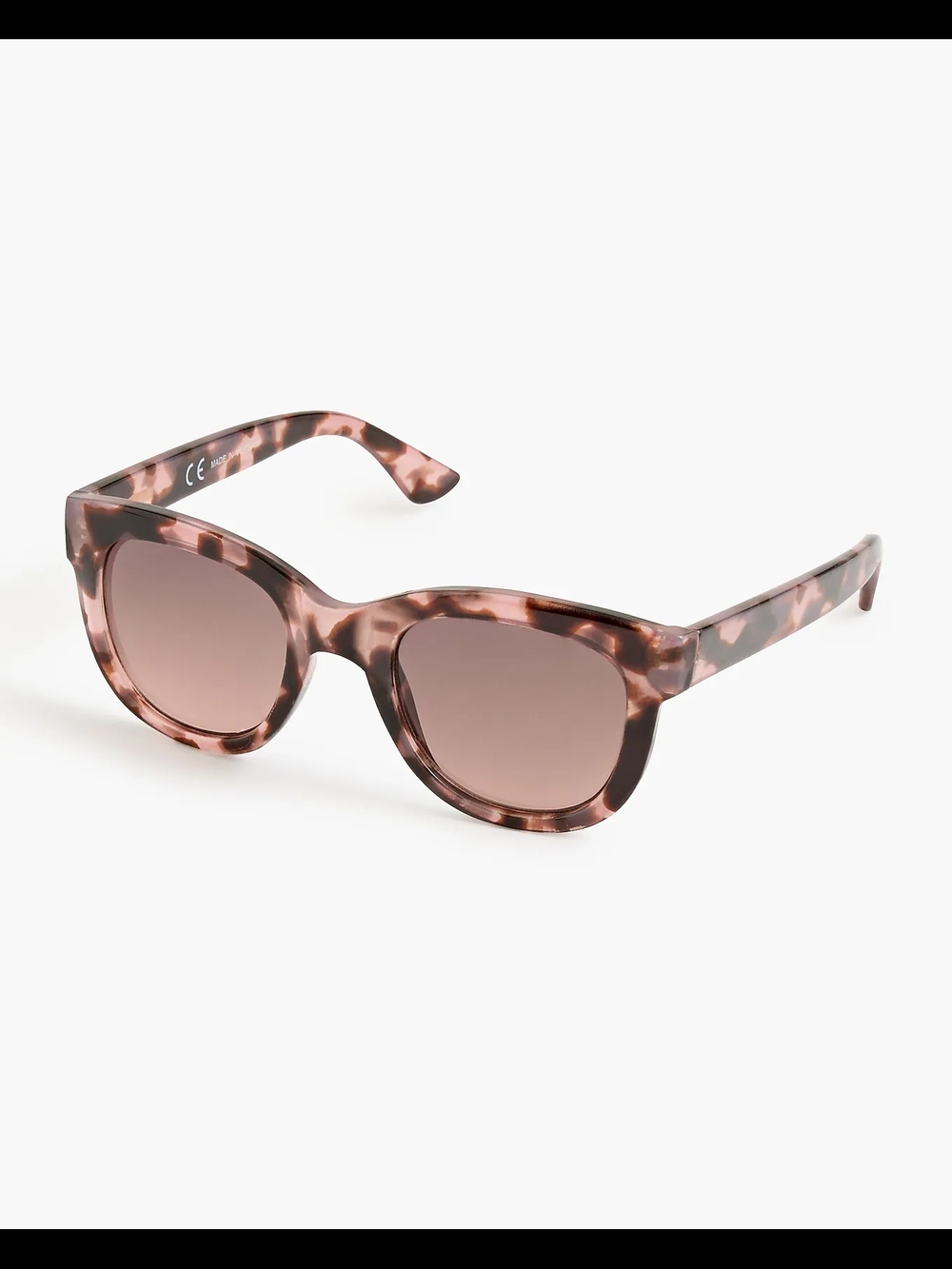 J.Crew Tortoiseshell Print UV Protective Oversized Square Sunglasses, Black